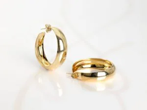 ARRACADA ORO LAMINADO CURVA ANCHA LISO