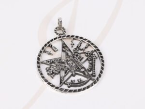 DIJE PLATA TETRAGRAMATON PAVONADO