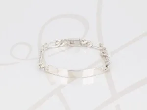PULSERA SIN DIJE PLATA NIÑ@ ESCLAVA