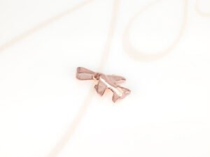 DIJE RECUBRIMIENTO DE ORO ROSA AVION LISO