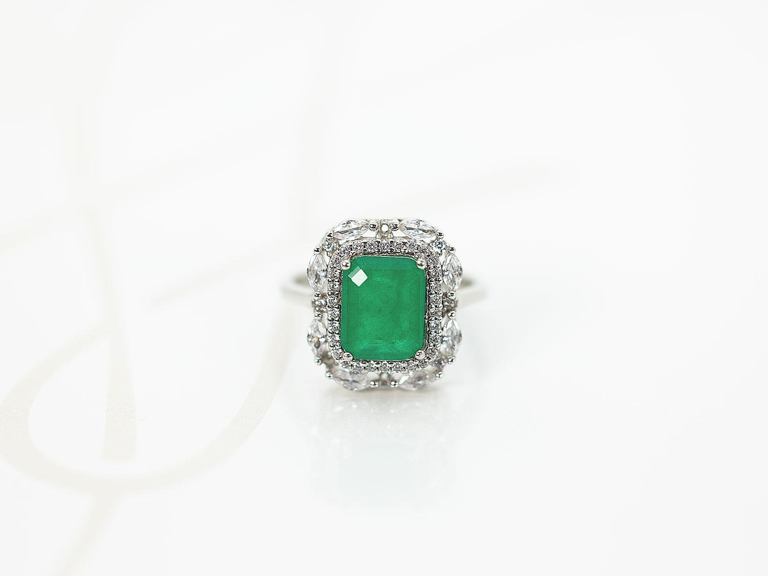ANILLO PLATA RODIZADA TOURMALINA VERDE