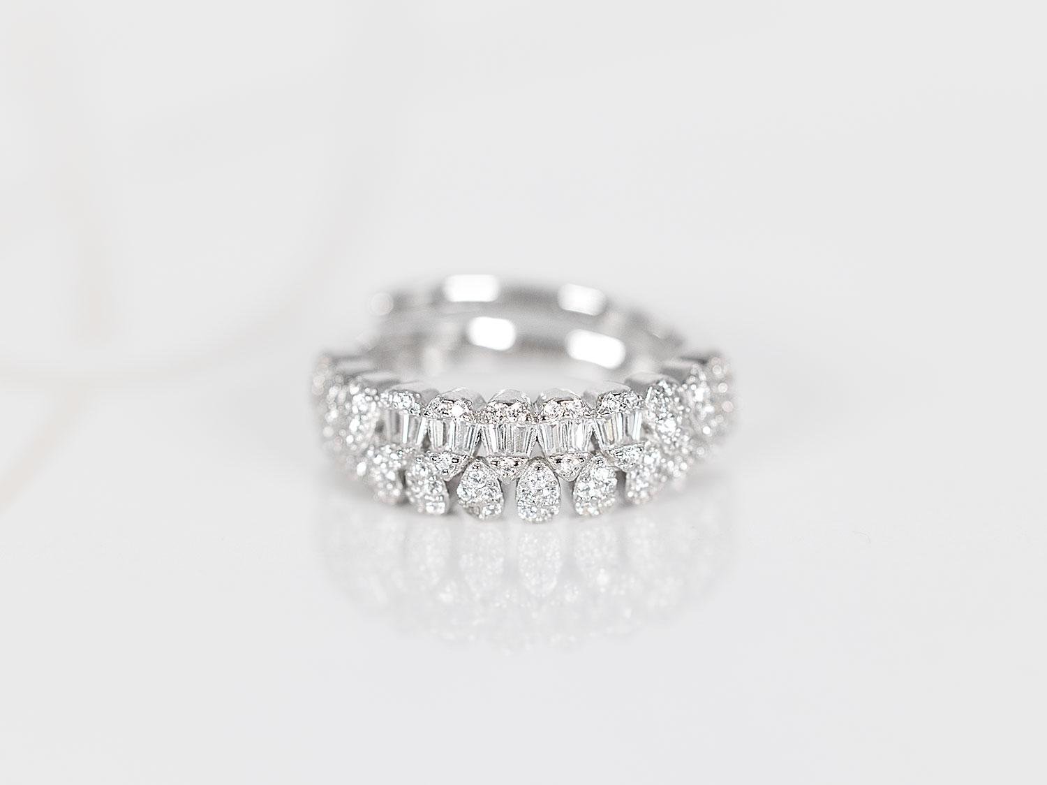 ANILLO PLATA RODIZADA LLUVIA TOPACIO BLANCO