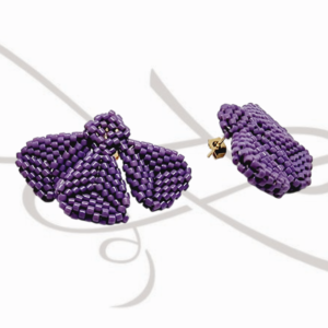ARETES PETALOS MORADO MIYUKI