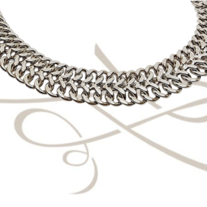 COLLAR SIN DIJE PLATA LISO TEJIDA