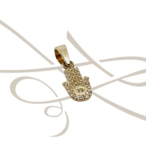 DIJE ORO 10K ZIRCONIA MANO FATIMA