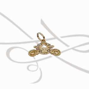 DIJE ORO 10K ZIRCONIA CARROSA MAGICA