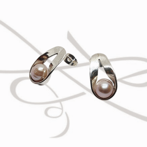 BROQUEL PLATA ROSA PERLA FIGURA GOTA