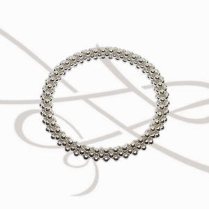 PULSERA SIN DIJE PLATA PANZA DE VIBORA LISA TEJIDA