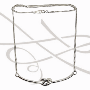 COLLAR CON DIJE PLATA LISO NUDO