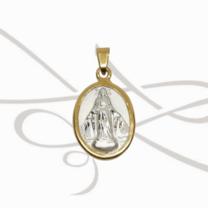 DIJE PLATA RELIGIOSO VIRGEN MILAGROSA MEDIANA FILO OL
