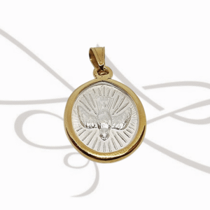 DIJE PLATA RELIGIOSO ESPIRITU SANTO MEDIANA FILO OL