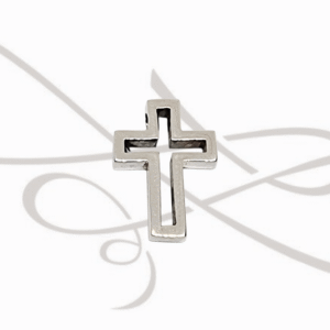DIJE PLATA RELIGIOSO CRUZ HUECA