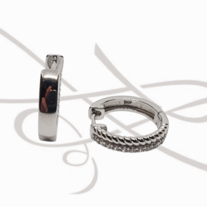 HUGGIES PLATA ZIRCONIA DOBLE LINEA