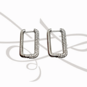 ARRACADA PLATA ZIRCONIA CUADRADA