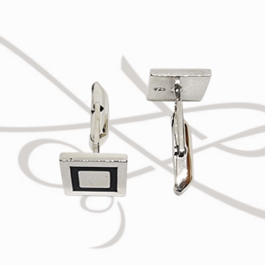 MANCUERNILLA PLATA FIGURA CUADRADO MATE