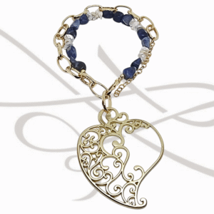 COLLAR CON DIJE ORO LAMINADO FIGURA CORAZON