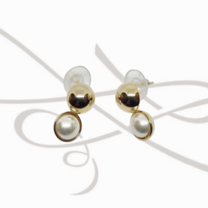 BROQUEL ORO LAMINADO PERLA DOBLE CIRCULO