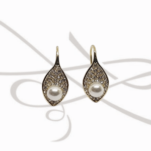 ARETE ORO LAMINADO PERLA HOJA
