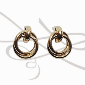 ARETE ORO LAMINADO TUBULAR DOBLE CIRCULO